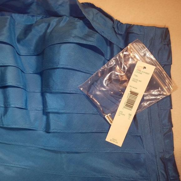 Antonio Melani Blue Strapless Sheath Dress Sz 10 - Picture 3 of 4